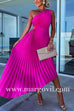 Margovil One Shoulder Cut Out Waist Irregular Pleated Party Dress