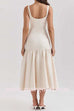 Margovil U Neck Sleeveless Ruffle Bodycon Midi Dress(5 Colors Available!)