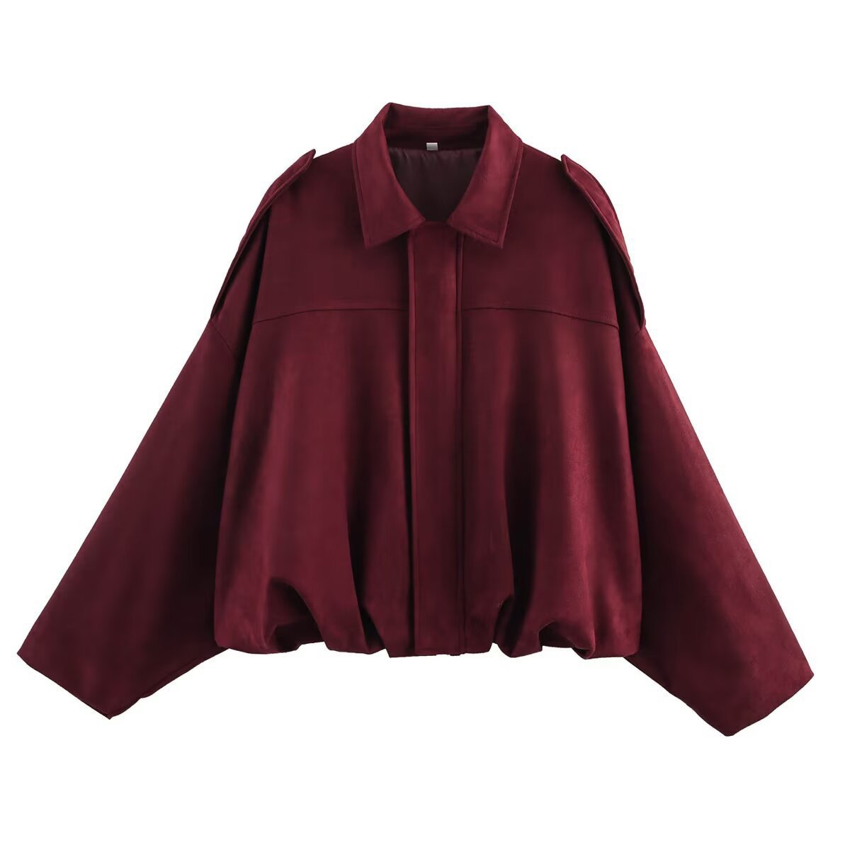 Margovil Lapel Zip Up Trendy Bomber Jacket