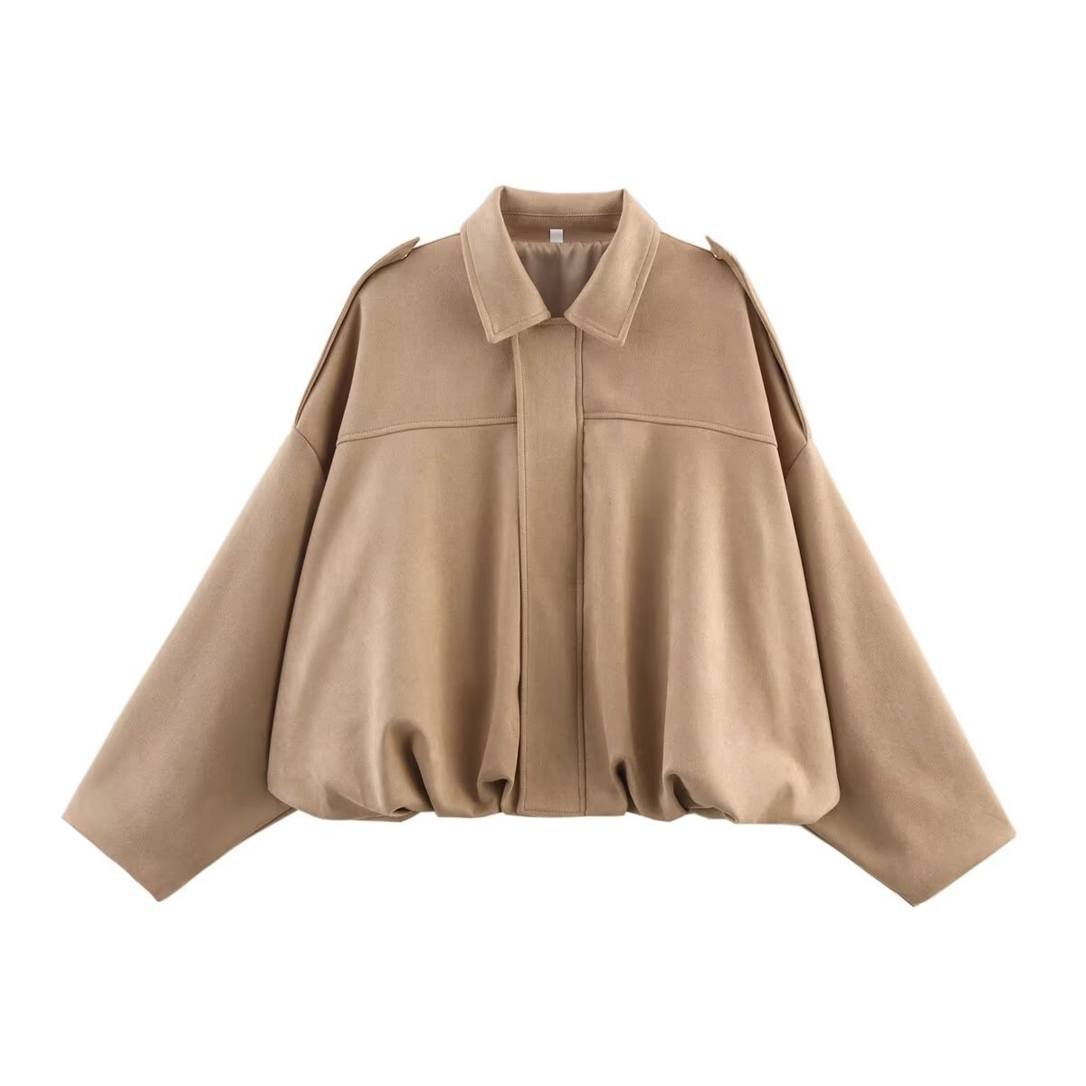 Margovil Lapel Zip Up Trendy Bomber Jacket