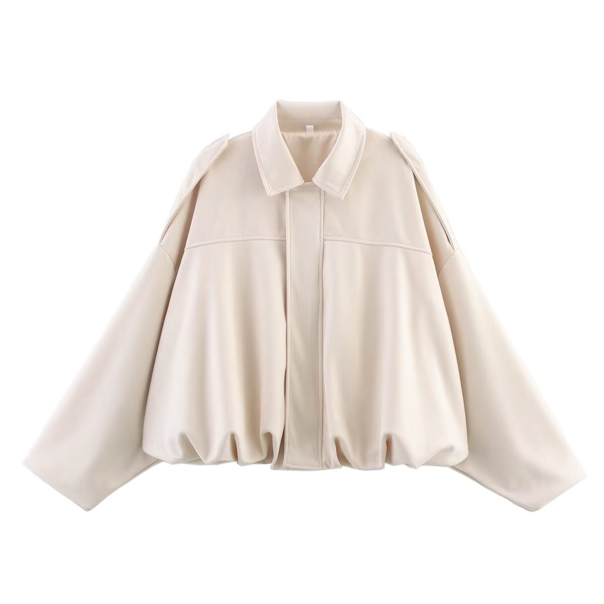 Margovil Lapel Zip Up Trendy Bomber Jacket