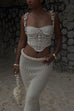 Margovil Side Slit Knit Bodycon Maxi Skirt