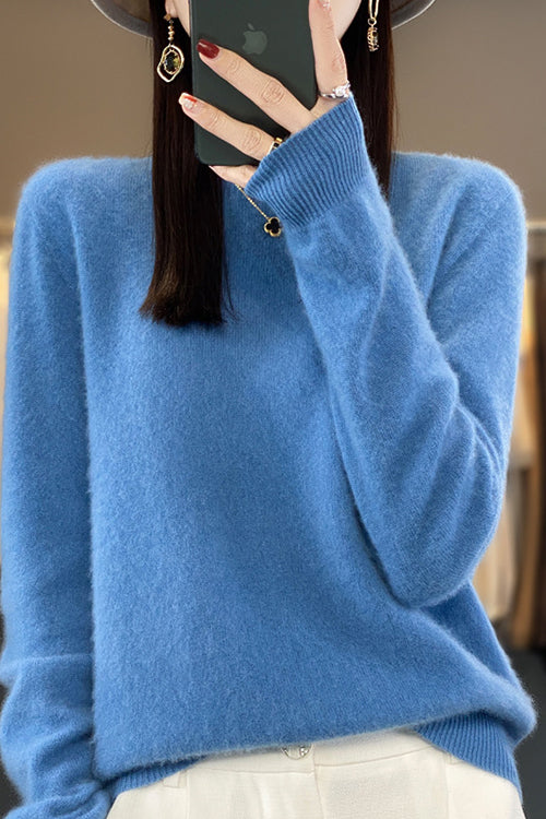Margovil Crewneck Solid Comfy Pullover Sweater
