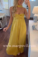 Margovil Strapless Back Lace-up Satin Pleated Maxi Party Dress