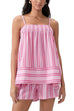 Margovil Striped Square Neck Cami Top and Shorts Lounge Set