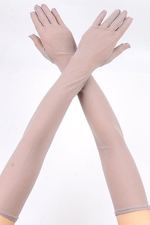 Margovil Over Elbow Length Lace Sheer Gloves