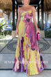 Spaghetti Strap Waisted Floral Print Swing Maxi Dress