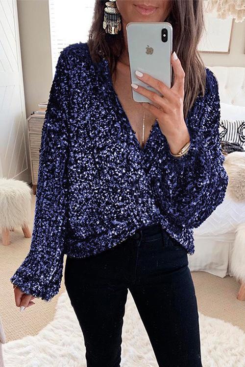 Margovil Christmas/NYE Party Sequin Shirt
