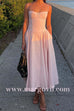 Margovil Spaghetti Strap Pocketed Corset Swing Midi Dress