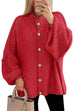 Margovil Button Up Balloon Sleeves Sweater Cardigan