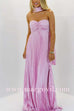 Margovil Strapless Back Lace-up Satin Pleated Maxi Party Dress