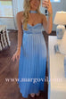 Margovil Strapless Back Lace-up Satin Pleated Maxi Party Dress