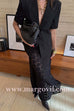 Margovil Elastic WaistBand Lace Hollow Out Maxi Skirt