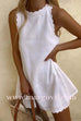 Margovil Crewneck Sleeveless Cotton Linen Dress
