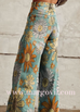 Margovil Vintage Floral Print Wide Leg Pants