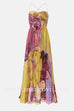 Spaghetti Strap Waisted Floral Print Swing Maxi Dress