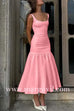 Margovil U Neck Sleeveless Ruffle Bodycon Midi Dress(5 Colors Available!)