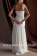 Strapless Patchwork Pleated Flare Maxi Dress