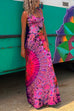 Margovil Criss Cross Backless Tie Dye Maxi Cami Dress