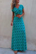 Margovil One Dress Two Ways Short Sleeve Floral Printed Maxi Dress