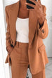 Margovil Lapel One Button Solid Office Blazer