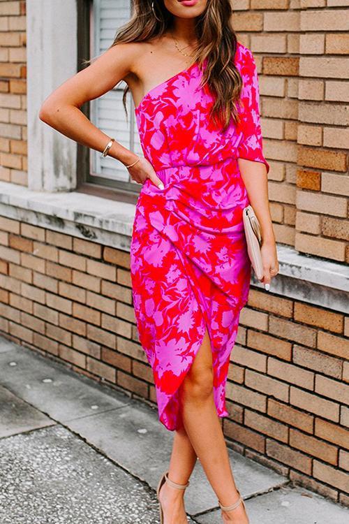 Printed Tulip Hem Dress