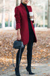 Margovil Ellen Stand Collar Open Front Pockets Coat