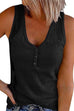 Margovil Carrie V Neck Buttons Sleeveless Top