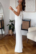 Margovil Strapless Feather Tube Top Flare Bottoms Jumpsuit