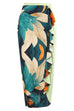 Margovil Bow One Shoulder One-piece Swimsuit Ruffle Cover Up Skirt Printed Set