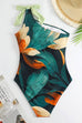 Margovil Bow One Shoulder One-piece Swimsuit Ruffle Cover Up Skirt Printed Set