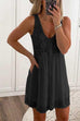 Margovil Lace Floral Button Down Tank Dress
