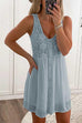 Margovil Lace Floral Button Down Tank Dress